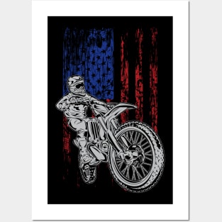 USA EXTREME FLAG BIKER Posters and Art